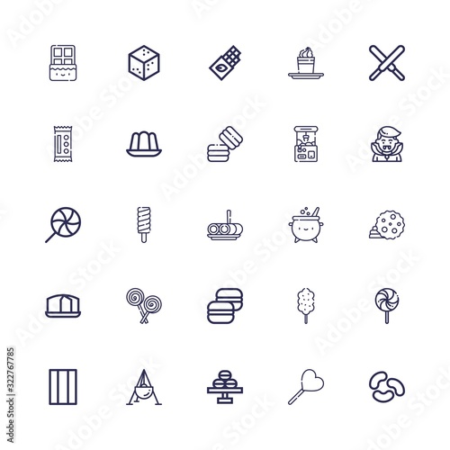Editable 25 candy icons for web and mobile