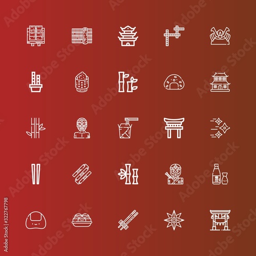Editable 25 japanese icons for web and mobile