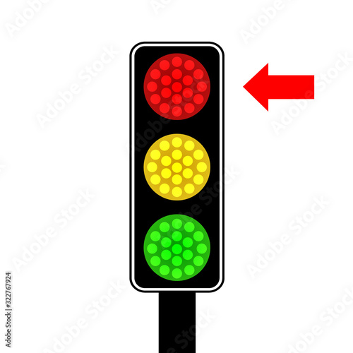 Traffic light icon. Vector