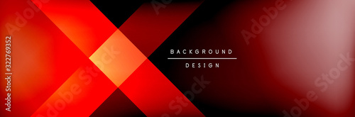 Abstract background - squares and lines composition created with lights and shadows. Technology or business digital template