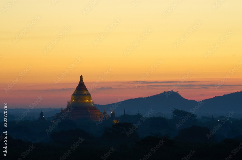 Beautiful temple in the morning, Bagan , Myanmar 