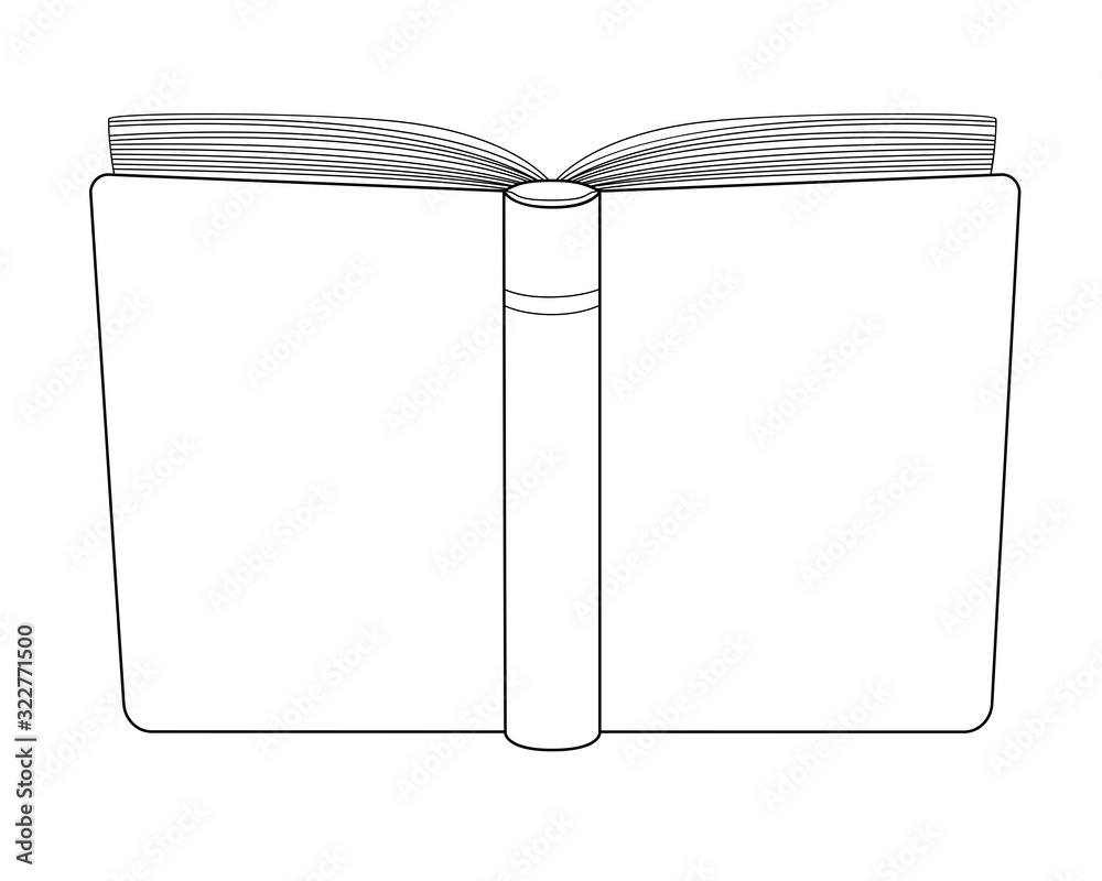 Open Book, Blank  Open book, Book template, Book cover template