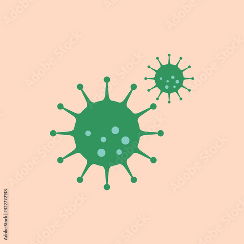 Virus icon in flat style