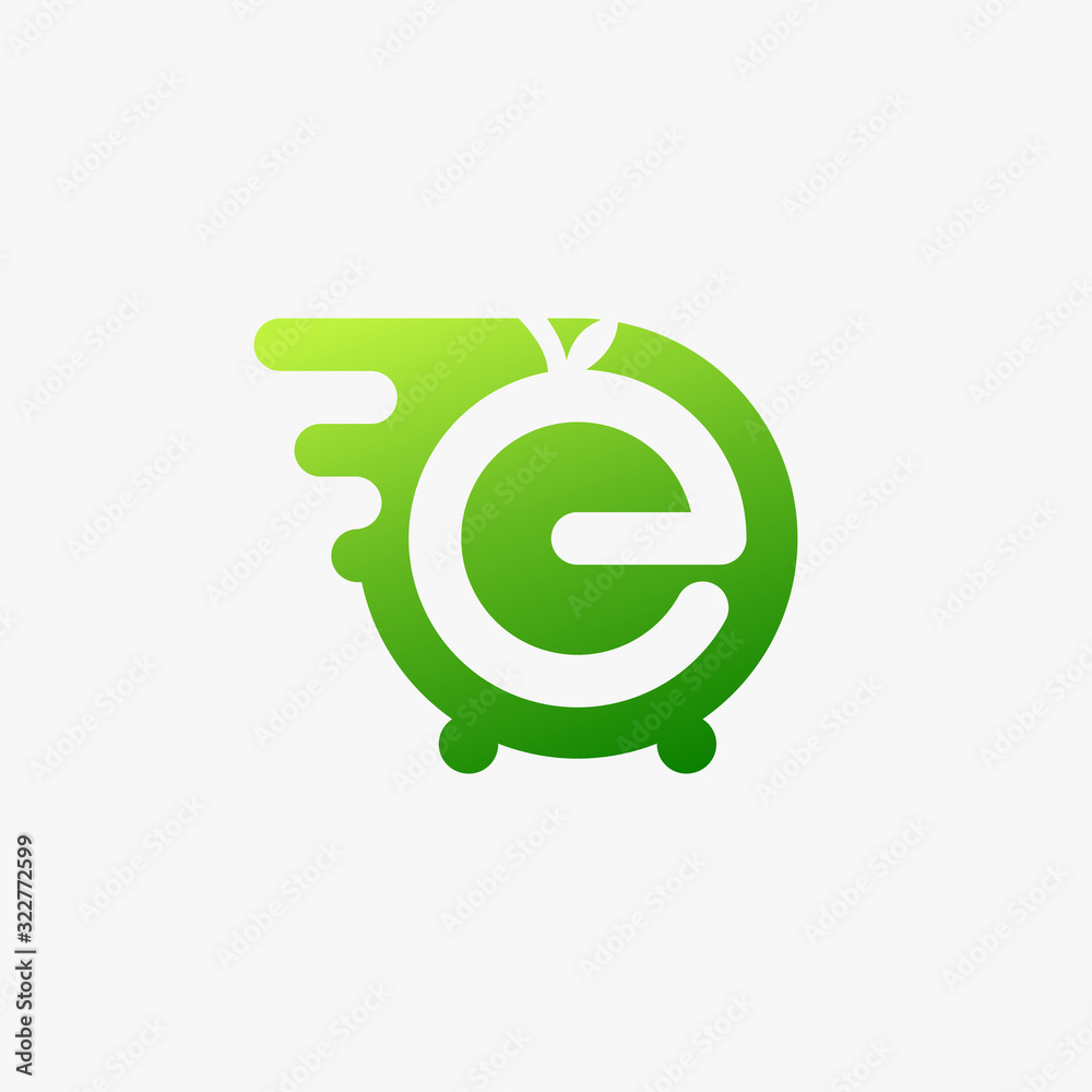 delivery letter e vector logo delivery letter e vector logo