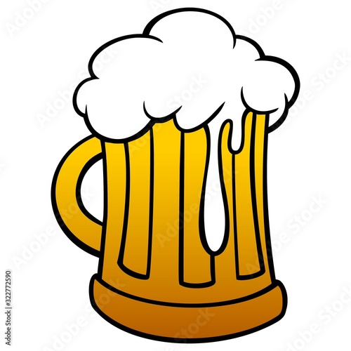 Brew - A cartoon illustration of a cold mug of Brew.