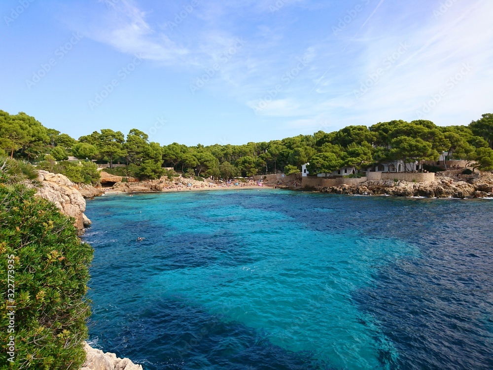 View of one of the best beaches in Mallorca