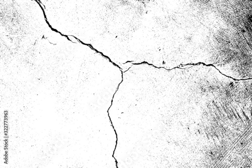 crack ground for abstract background on white background