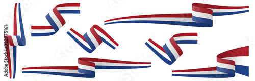 collection of dutch country flag banners