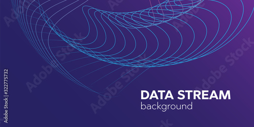Data stream background. Datacenter grid and bigdata background vector