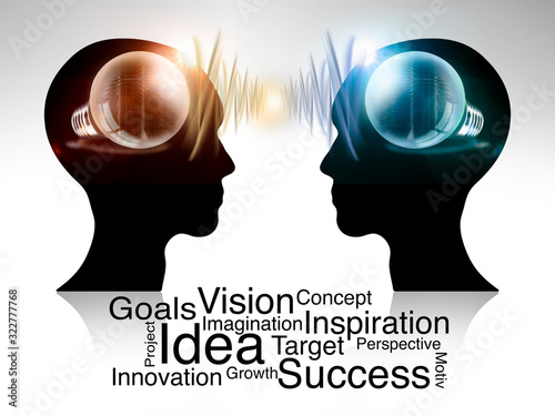 Ideen Austausch zwischen zwei Personen - Komnzepz