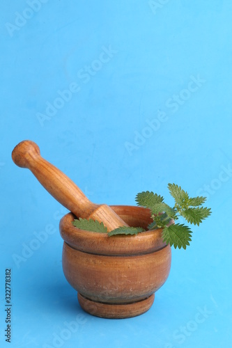 plant used for nettle medicine in color background