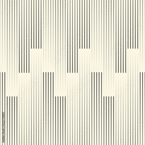 Seamless Vertical Line Pattern. Vector Monochrome Striped Background