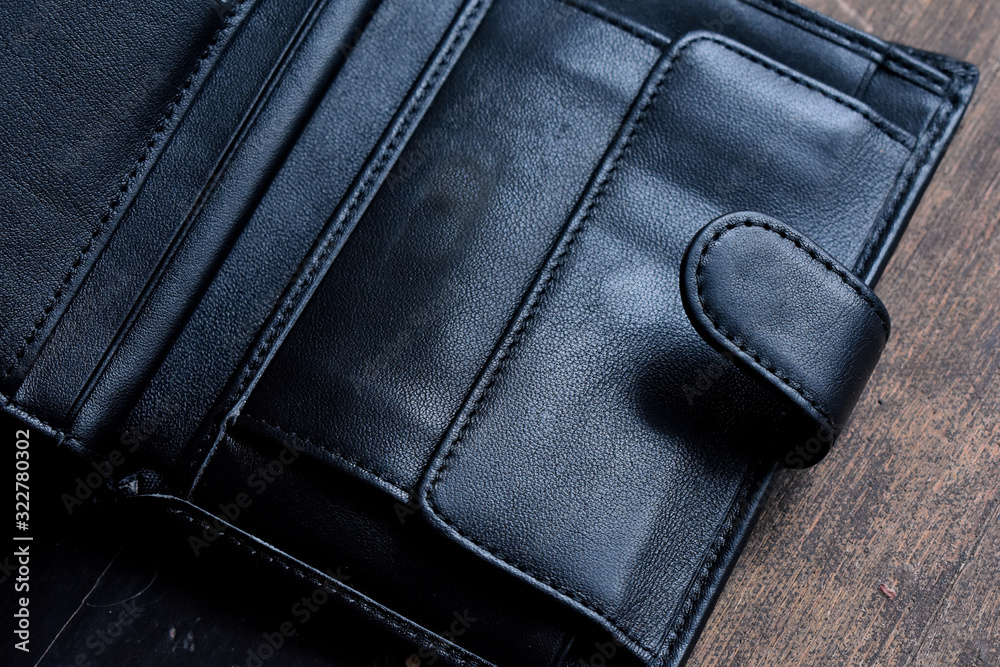 black leather wallet