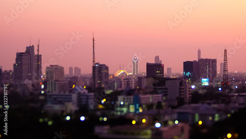 Bangkok Skyline at Sunset © The Pink Panda