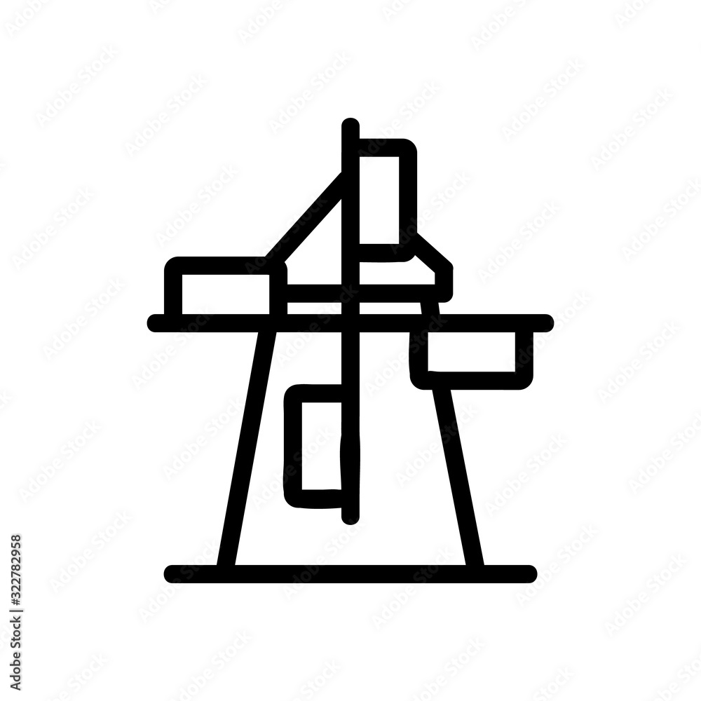 windmill icon vector. Thin line sign. Isolated contour symbol illustration
