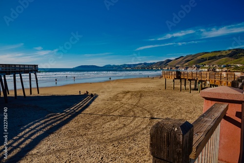 town of Pismo Beach on the Pacific coast of California