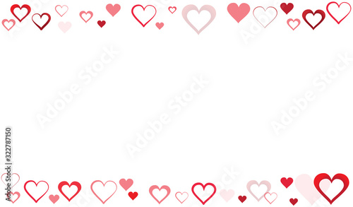 Romantic frame of hearts. Valentine's day photo