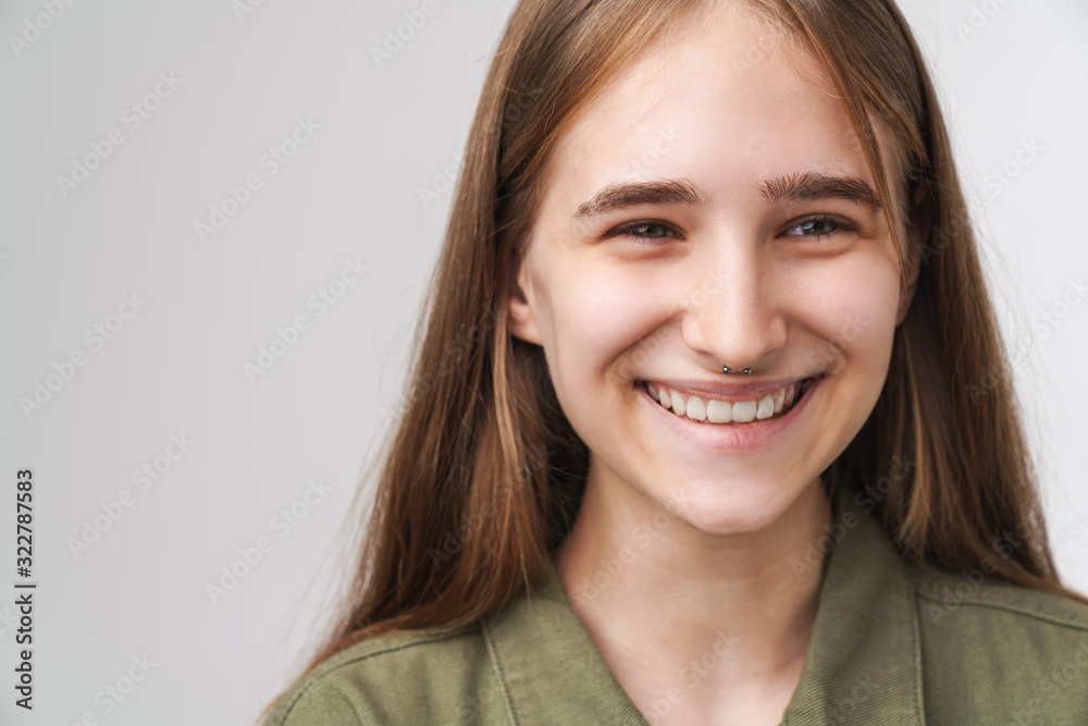 Close up portrait of a pretty young girl