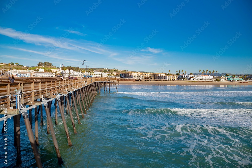 wooden pier Pismo Beach Pacific coast California