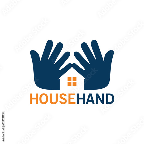 House Hand Logo Template Design © marfuah