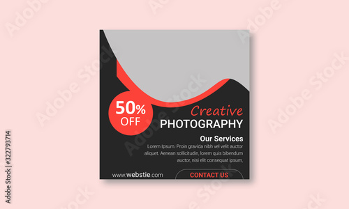 Corporate photography social banner template