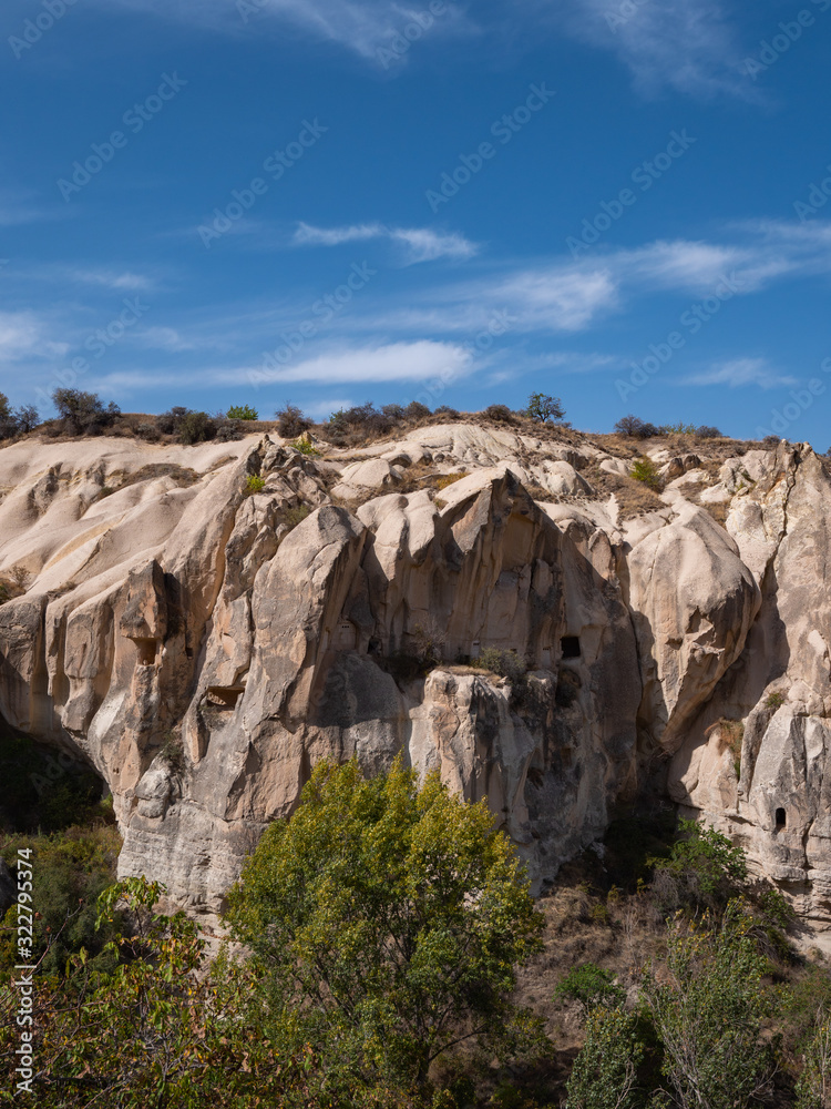Stone houses of Goreme village in  Cappadocia, Turkey