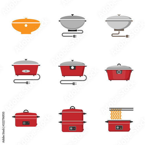 Home electric cooking pot multi icon