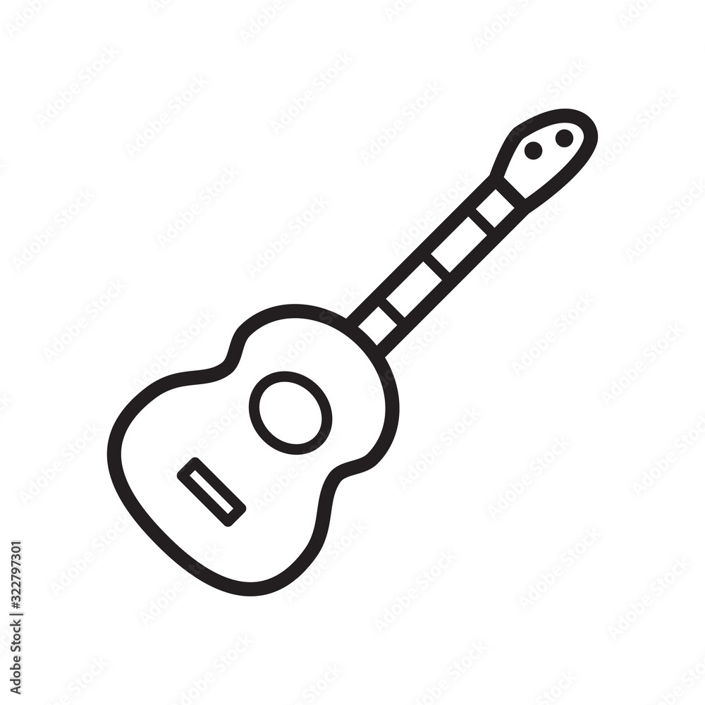 GUITAR icon design, flat style icon collection GUITAR icon design, flat style icon collection