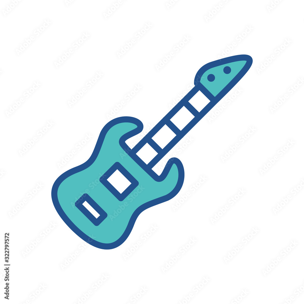 GUITAR icon design, flat style icon collection GUITAR icon design, flat style icon collection