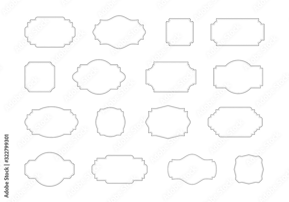 Fototapeta premium Decorative calligraphic frames. 