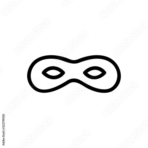 Mask criminal icon vector. Thin line sign. Isolated contour symbol illustration
