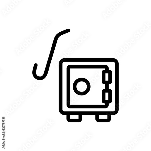 robbery crime icon vector. Thin line sign. Isolated contour symbol illustration