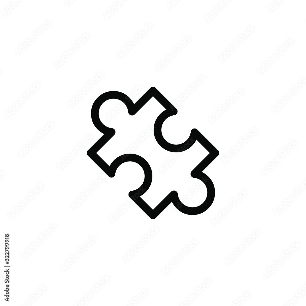 Puzzle icon line style Puzzle icon line style