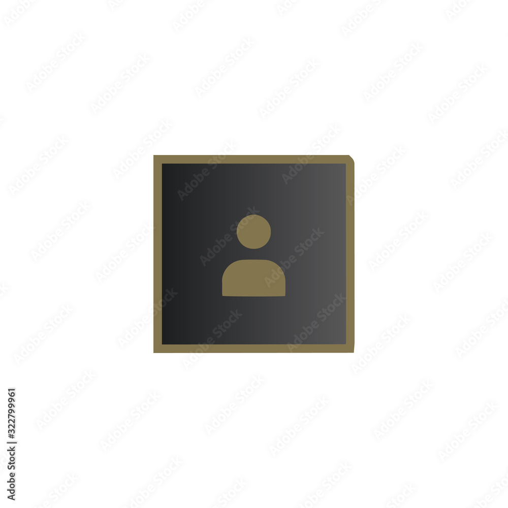 Gold User Icon in trendy flat style. Stock vector illustration isolated on white background. Gold User Icon in trendy flat style. Stock vector illustration isolated on white background.