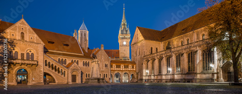 Canvastavla Panorama vom Braunschweiger Burgplatz