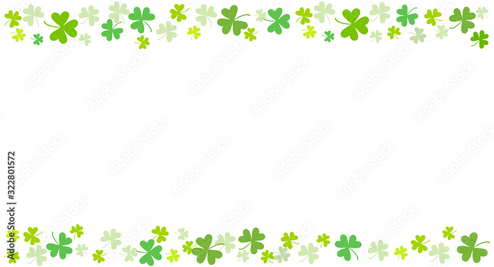 Spring background (postcard, banner, frame) with clover elements. St.Patrick 's Day. Religion and celebration. Spring background (postcard, banner, frame) with clover elements. St.Patrick 's Day. Religion and celebration.