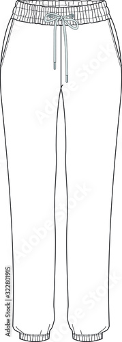 elasticized waist, pants, 
