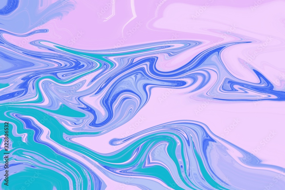 Abstract background illustration , Fluid marble texture. 
