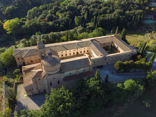 Siena drone panorama aereal view 