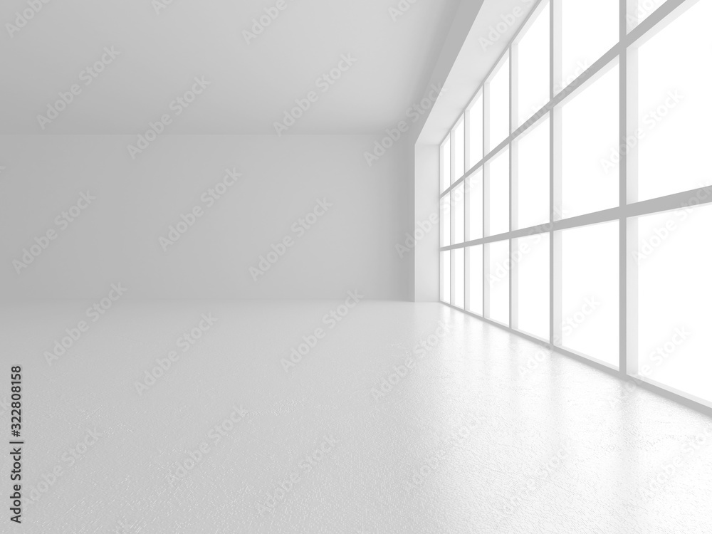 Obraz premium Futuristic White Architecture Design Background