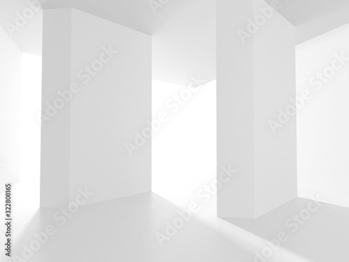 Futuristic White Architecture Design Background