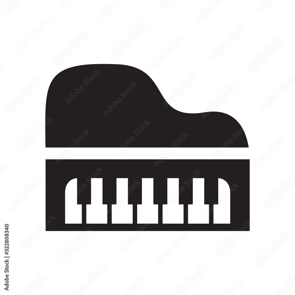 PIANO icon design, flat style icon collection PIANO icon design, flat style icon collection