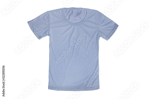 Mockup of a template of a woman's t-shirt on a white background