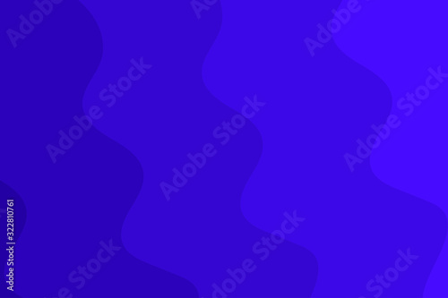 Abstract vector background with wavy blue lines changing color from light to dark.