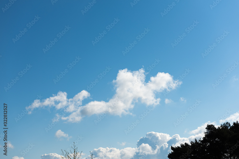 Serene cloud in blue sky