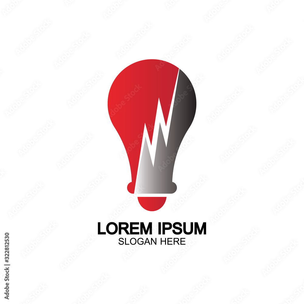 Bulb energy thunder bolt concept logo icon vector template Bulb energy thunder bolt concept logo icon vector template