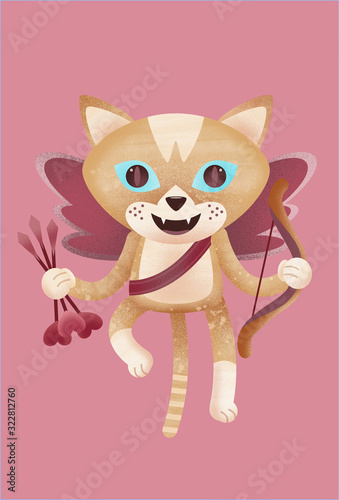 Cupid Cat for Valentine’s day