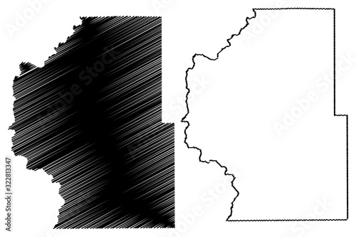 Park County, Colorado (U.S. county, United States of America,USA, U.S., US) map vector illustration, scribble sketch Park map