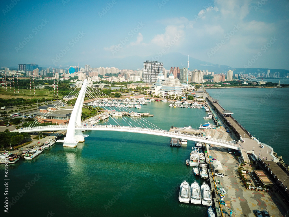 Tamsui Lover's Bridge, Beautiful Landscape Located in Tamsui, Taiwan Tamsui Lover's Bridge, Beautiful Landscape Located in Tamsui, Taiwan