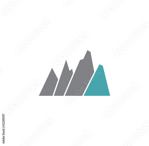 Mountain related icon on background for graphic and web design. Creative illustration concept symbol for web or mobile app.